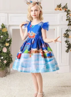 robe imprimé Noël fille