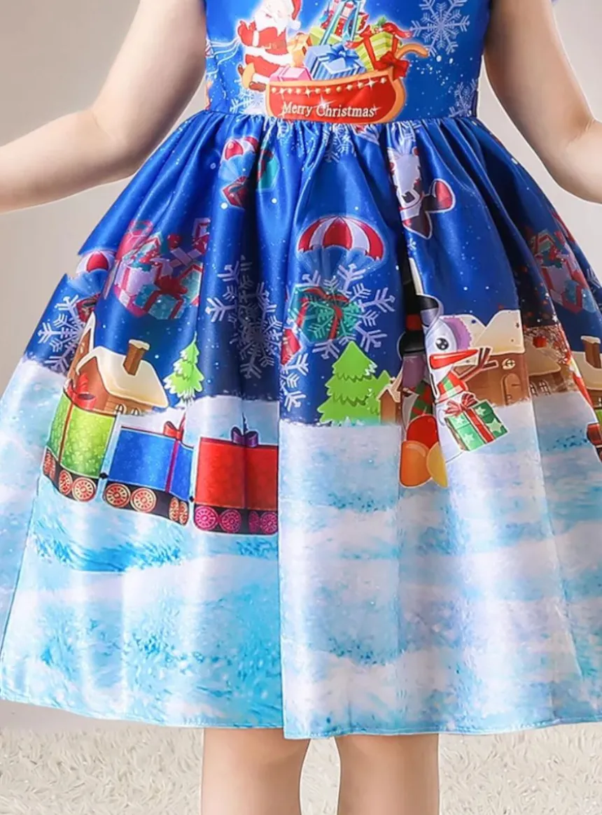 robe imprimé Noël fille