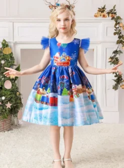 robe imprimé Noël fille