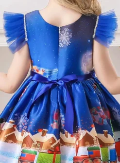 robe imprimé Noël fille
