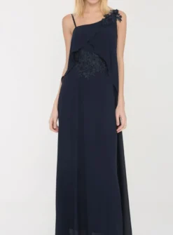 Robe longue femme Bleu marine