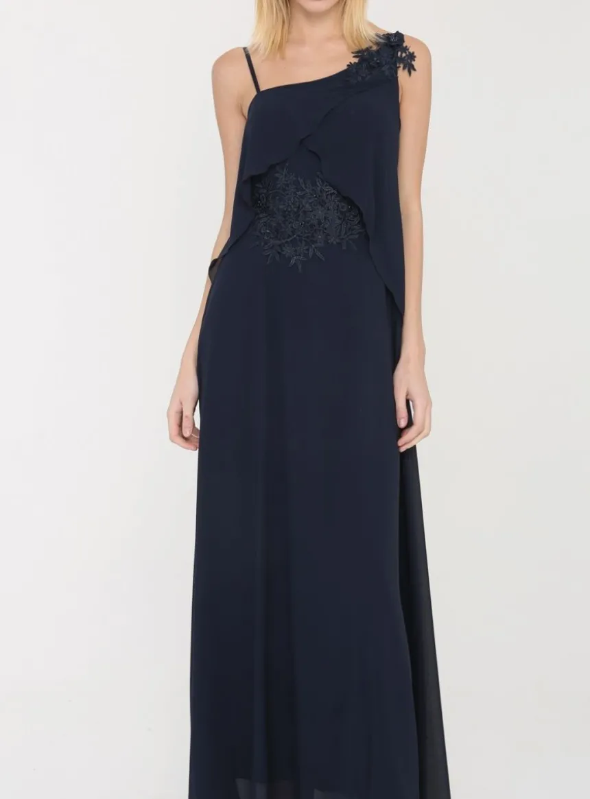 Robe longue femme Bleu marine