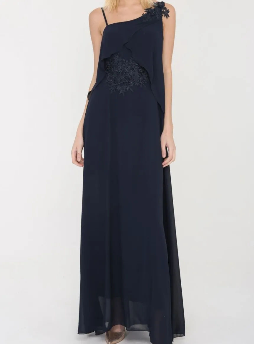 Robe longue femme Bleu marine