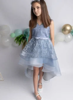 Robe mariage enfant Princesse Thaïs bleu