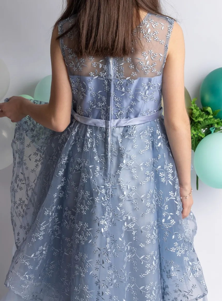Robe mariage enfant Princesse Thaïs bleu