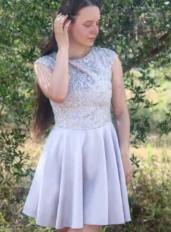 Robe mariage femme courte volante