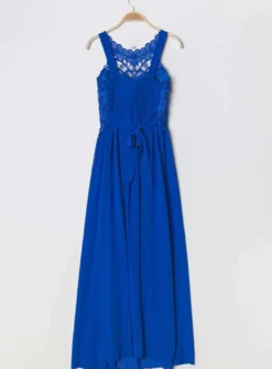 Robe mariage femme longue mousseline et dentelle