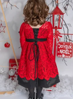 Robe Noël dentelle Fille