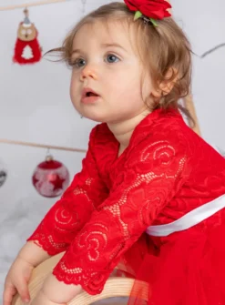 Robe soirée bébé rouge