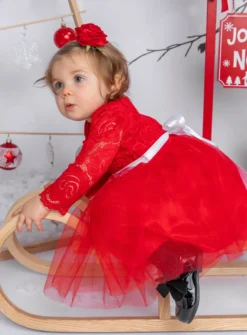 Robe soirée bébé rouge