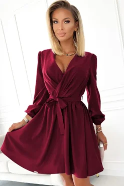 Robe soirée femme glamour et manches longues