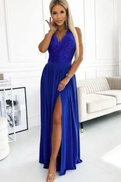 Robe soirée femme longue dos dentelle