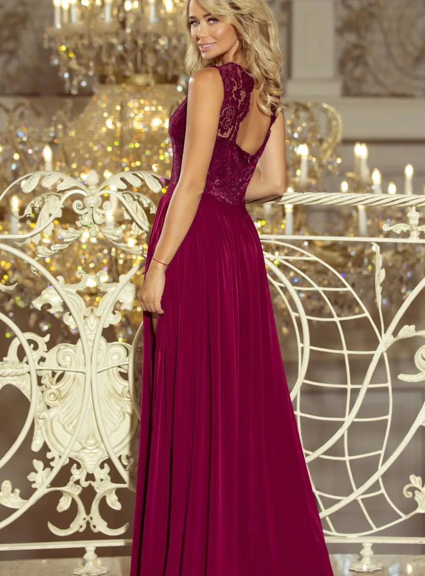 Robe soirée femme longue dos dentelle