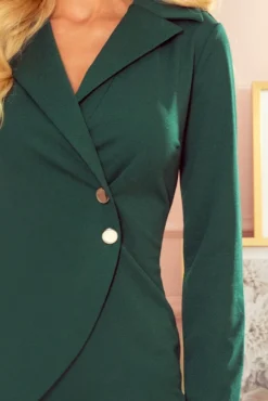 Robe tailleur cintrée femme manches longues