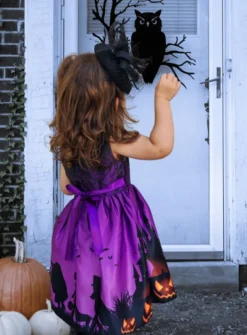 Robe tenue chic Halloween sorcière fille