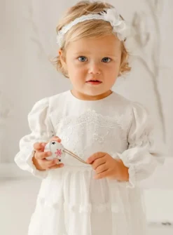 Robe vintage manches longues dentelle
