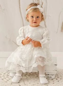 Robe vintage manches longues dentelle