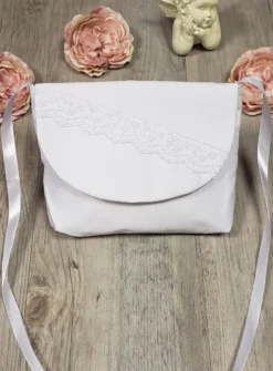Sac cérémonie fille dentelle fine Blanc