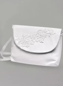Sac cérémonie fille dentelle florale Blanc