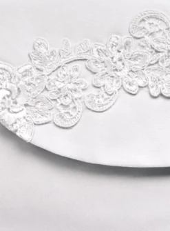 Sac cérémonie fille dentelle florale Blanc