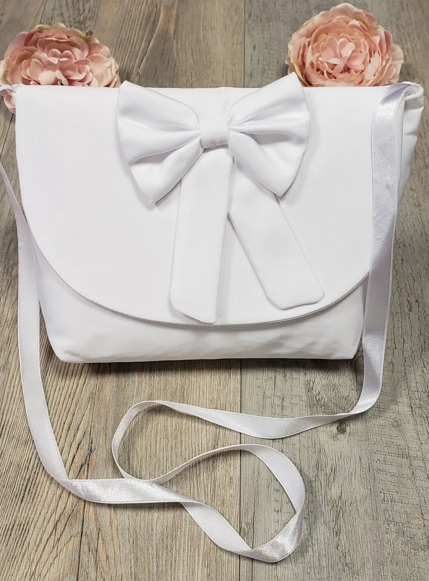 Sac cérémonie fille nœud Blanc