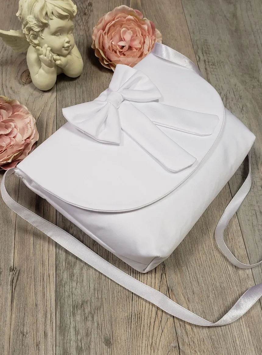 Sac cérémonie fille nœud Blanc