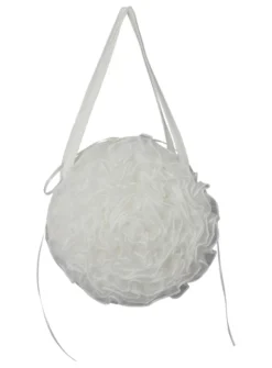Sac mariage rond et froufrou