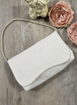 Sac pochette mariage dentelle Ivoire - Ecru