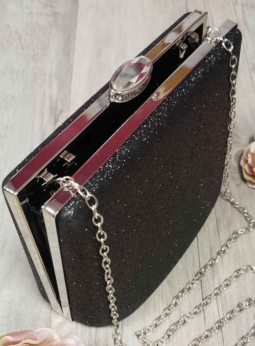 Sac Pochette rigide à paillettes femme