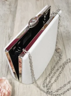Sac Pochette rigide à paillettes femme
