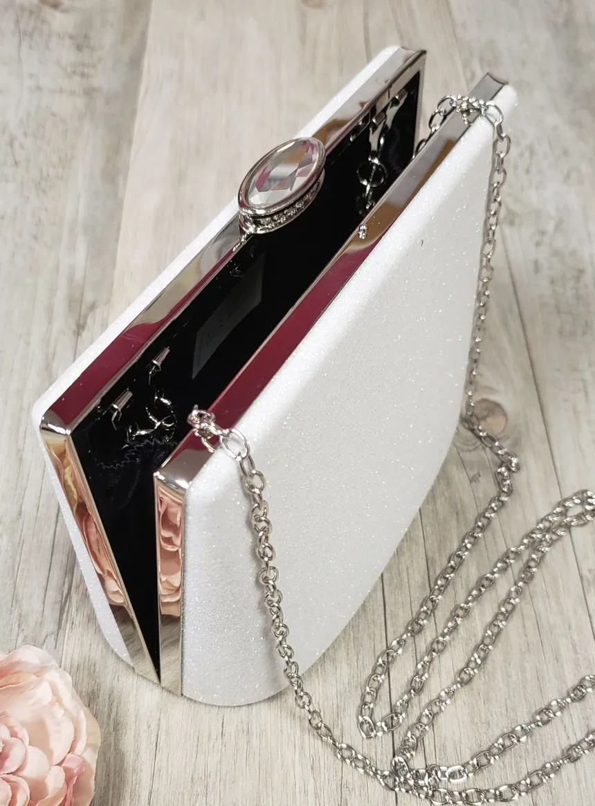 Sac Pochette rigide à paillettes femme