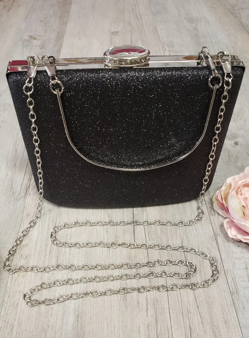 Sac Pochette rigide à paillettes femme