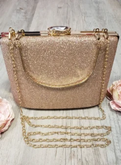 Sac Pochette rigide à paillettes femme