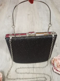 Sac Pochette rigide à paillettes femme