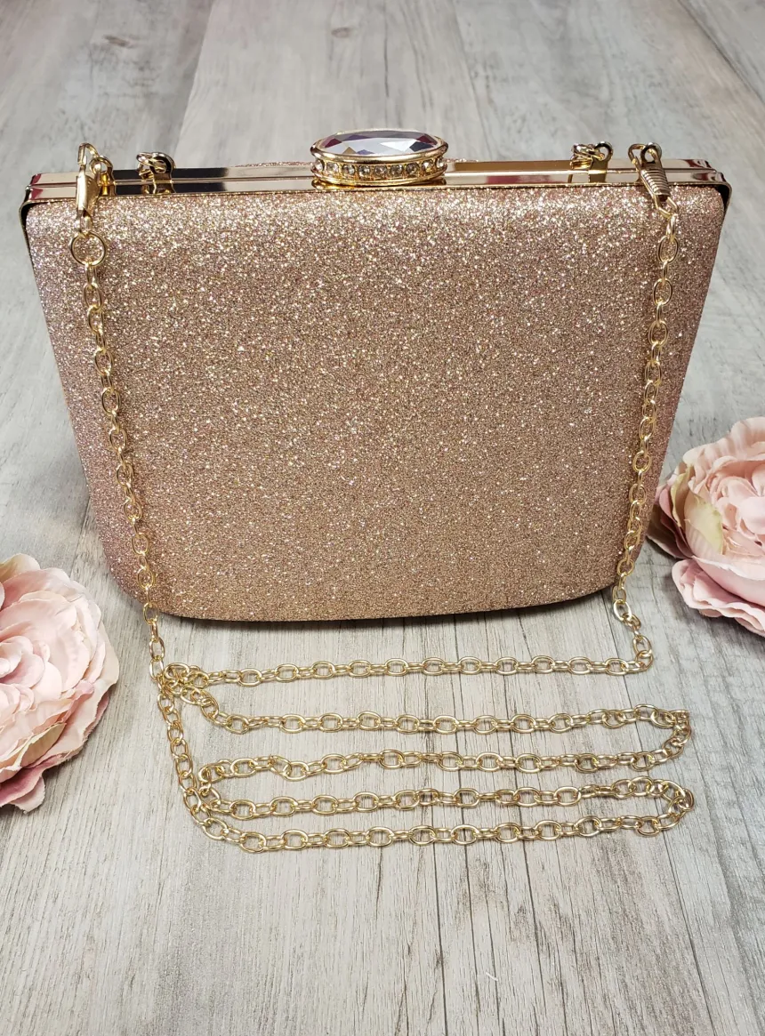 Sac Pochette rigide à paillettes femme