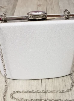Sac Pochette rigide à paillettes femme