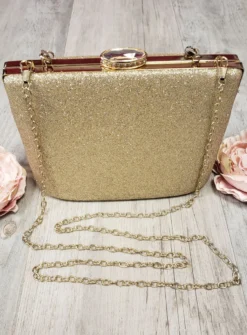 Sac Pochette rigide à paillettes femme