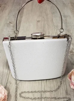 Sac Pochette rigide à paillettes femme