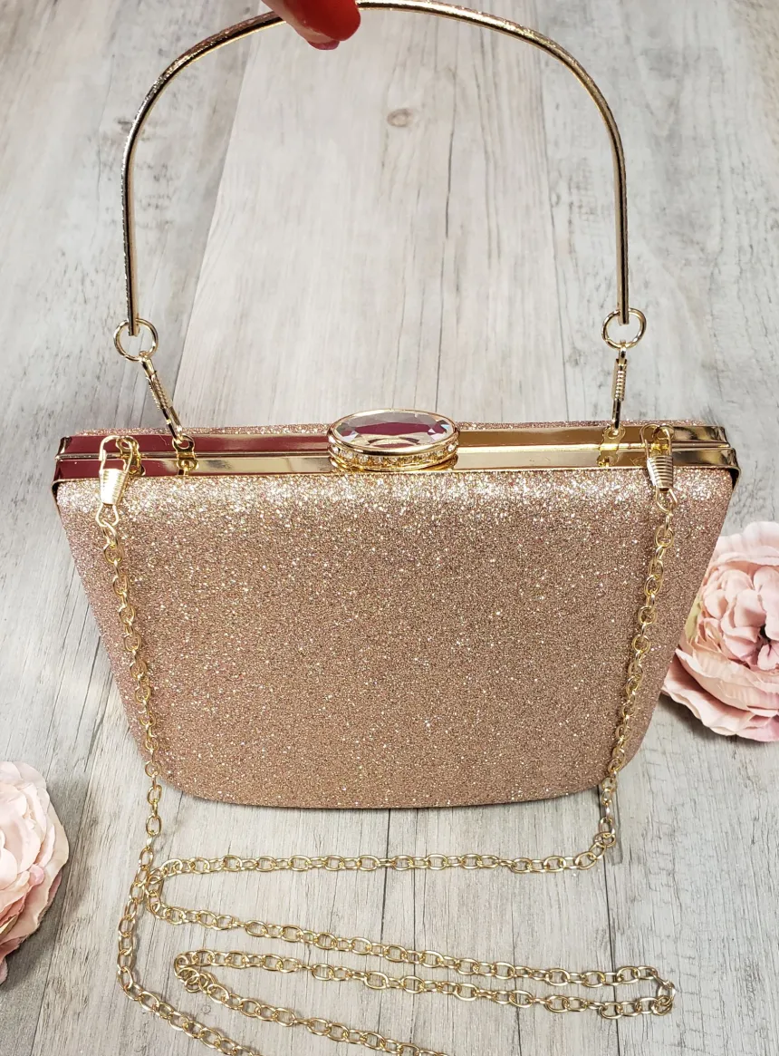 Sac Pochette rigide à paillettes femme