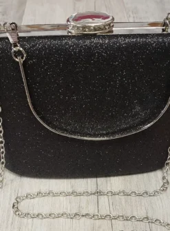 Sac Pochette rigide à paillettes femme
