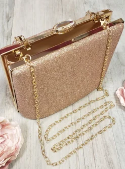 Sac Pochette rigide à paillettes femme
