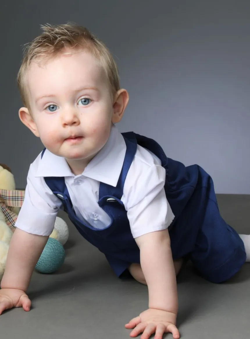 salopette short bébé garçon cérémonie