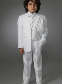 Seconde Vie - Costume garçon blanc 14 ans 3 pièces