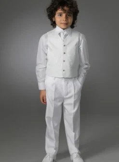 Seconde Vie - Costume garçon blanc 14 ans 3 pièces
