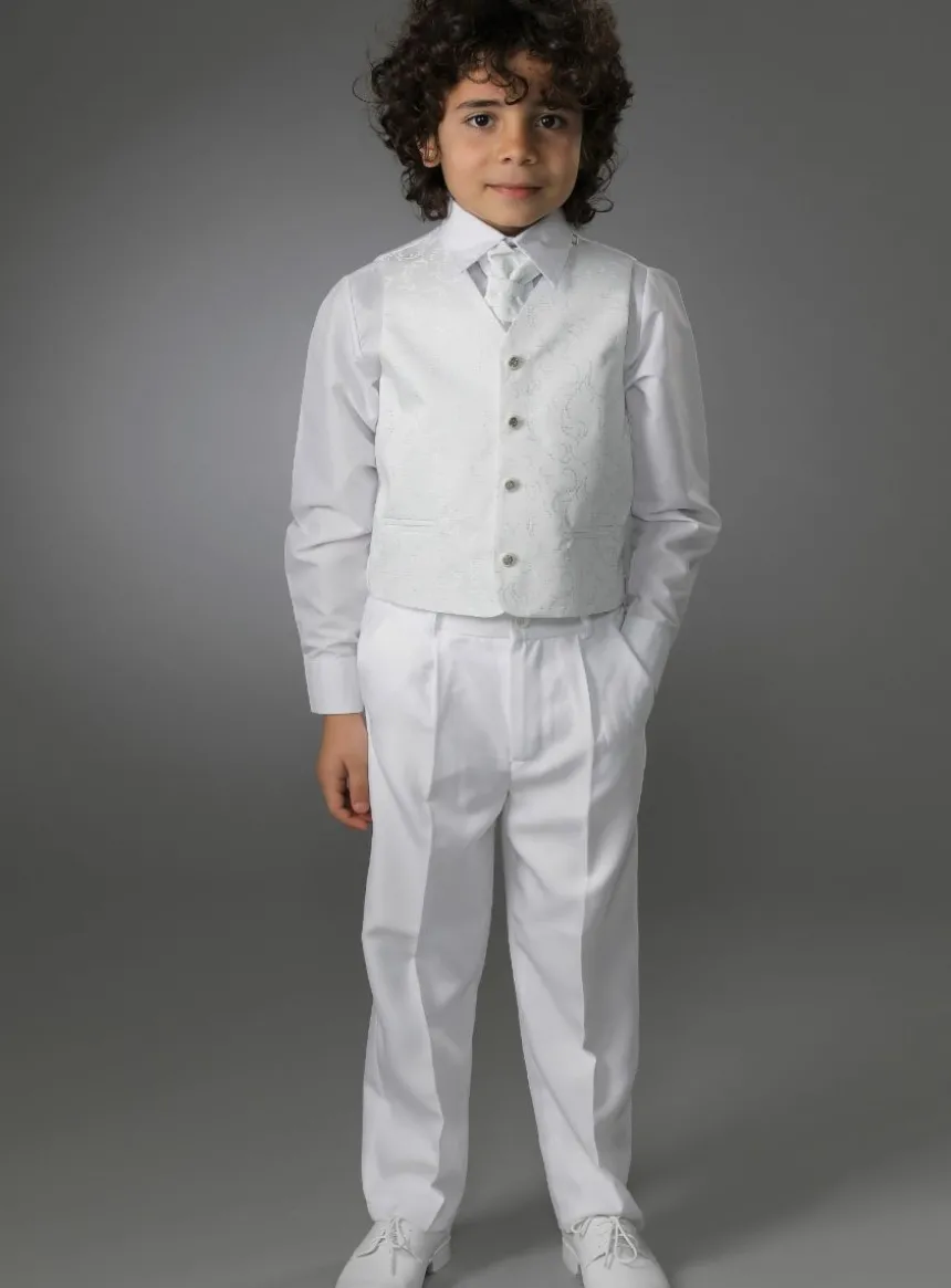 Seconde Vie - Costume garçon blanc 14 ans 3 pièces