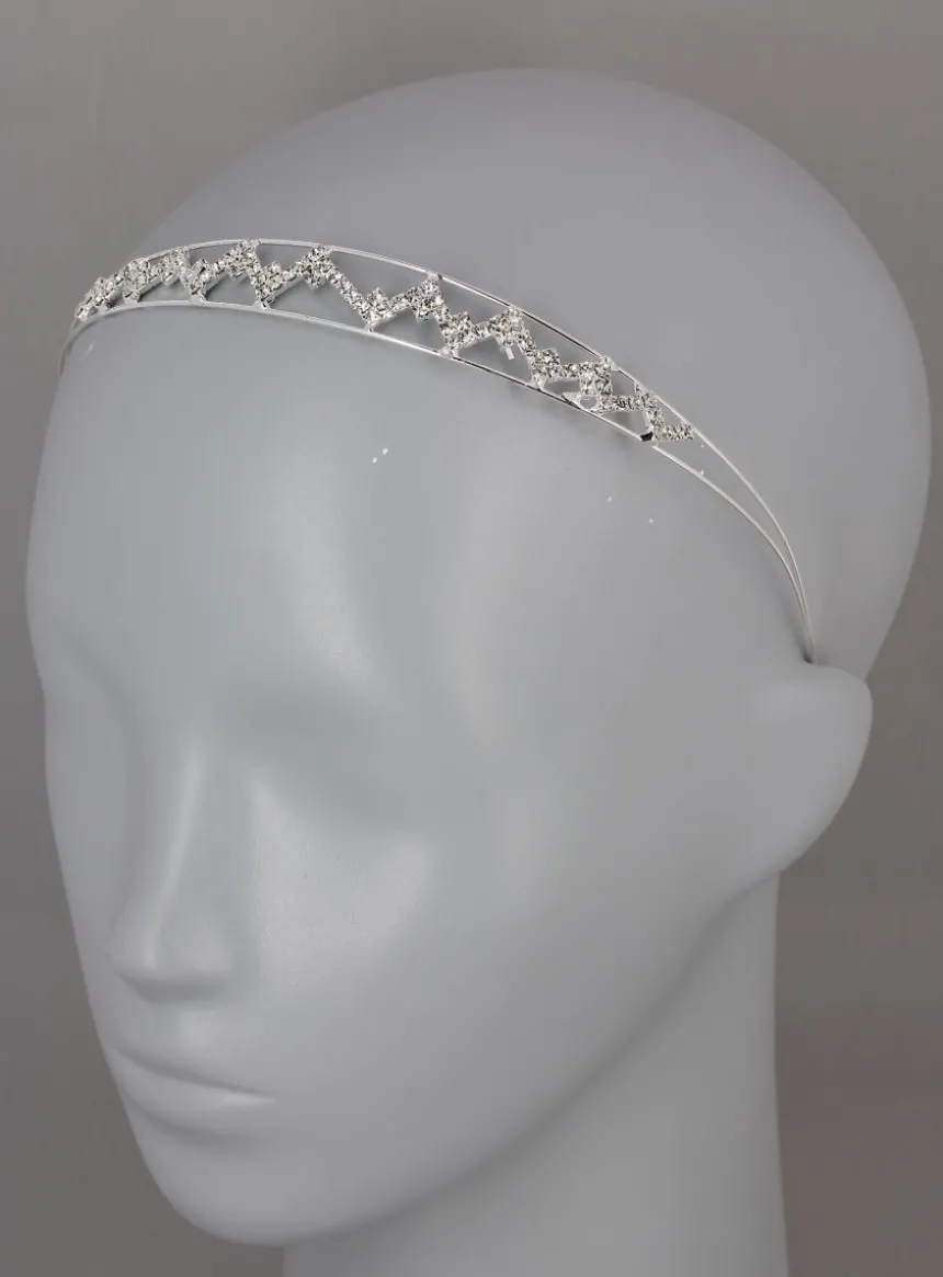 Serre tête avec strass Gris argent