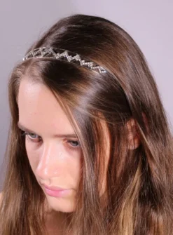 Serre tête avec strass Gris argent