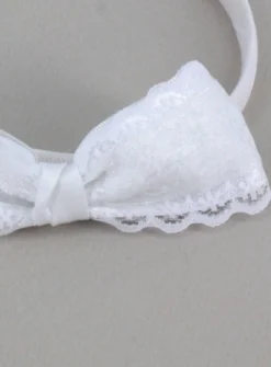 Serre Tête de cérémonie avec ruban Blanc