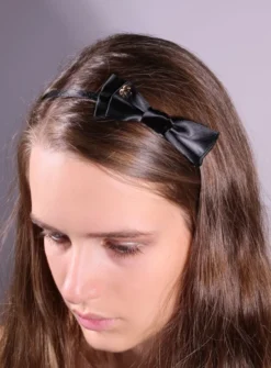 Serre tête noir avec noeud Noir