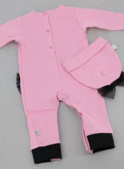Set bébé fille : combinaison + bonnet